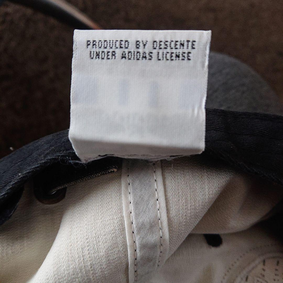 希少！90s adidas ブラックデニム キャップ descente デサント