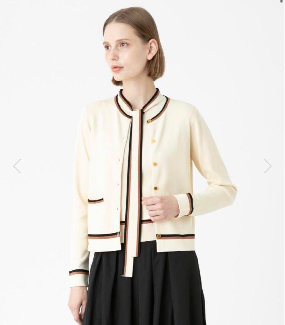 ルルウィルビー トリコカラーカーディガン&ボウプルオーバー　アルアバイル