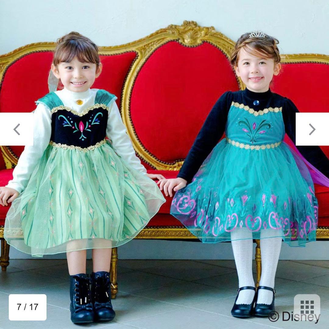 【新品】　anyFAM エルサ　戴冠式　なりきりワンピース　100