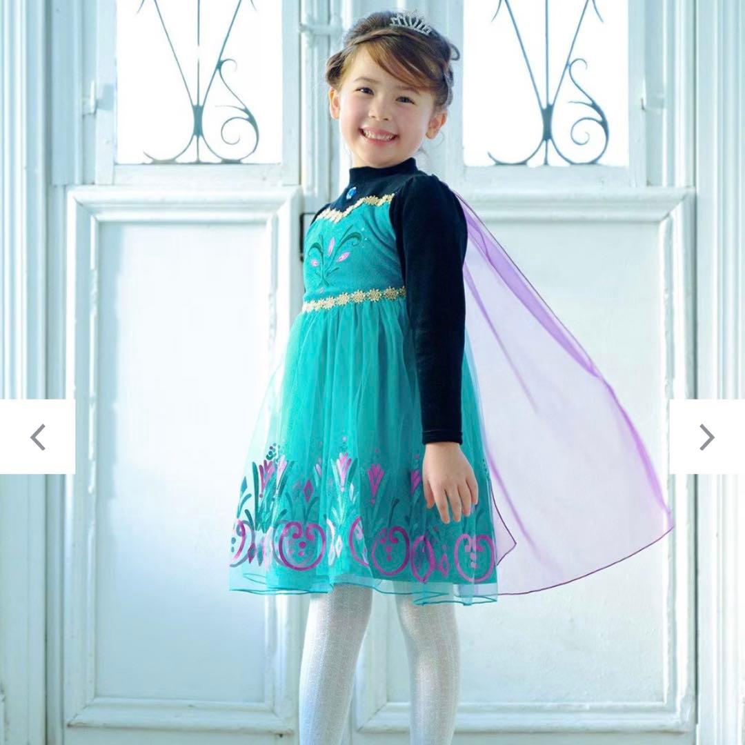 【新品】　anyFAM エルサ　戴冠式　なりきりワンピース　100