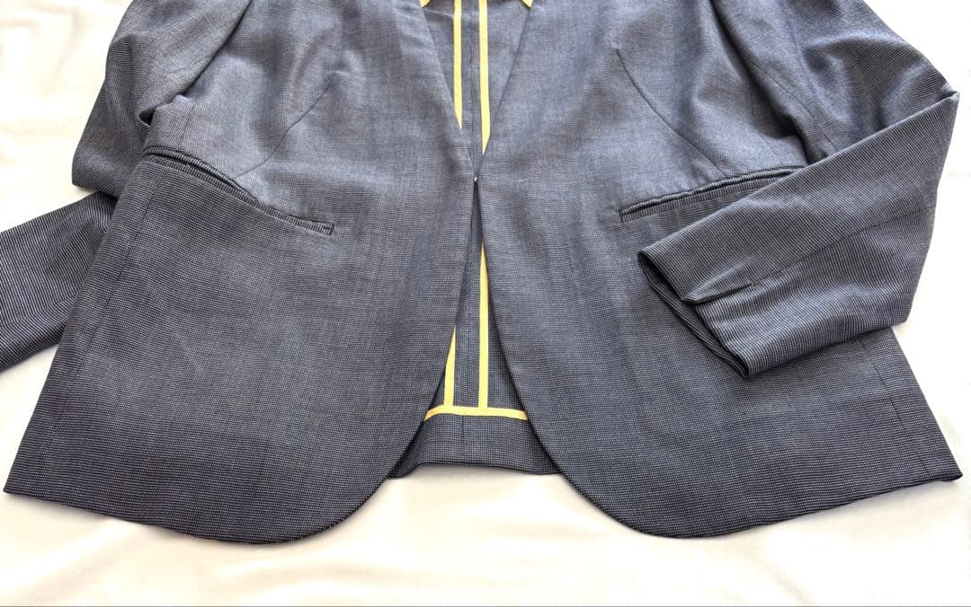 美品☆トゥモローランド ノーカラー　ジャケット パンツ スーツ イタリア生地
