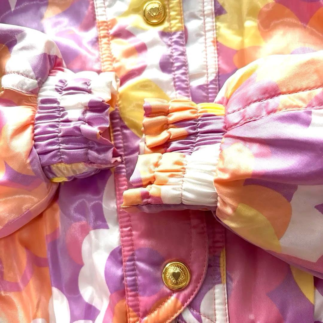 DWSSCENTEフラワープリントファーフードスキーウェアスノボウェアデサントL