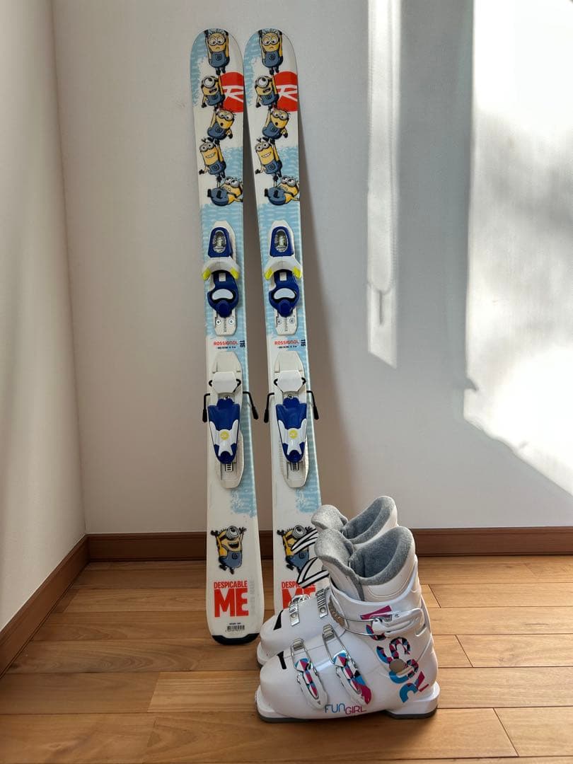 ROSSIGNOL 116 ミニオンスキー板、靴 21.5cm セット