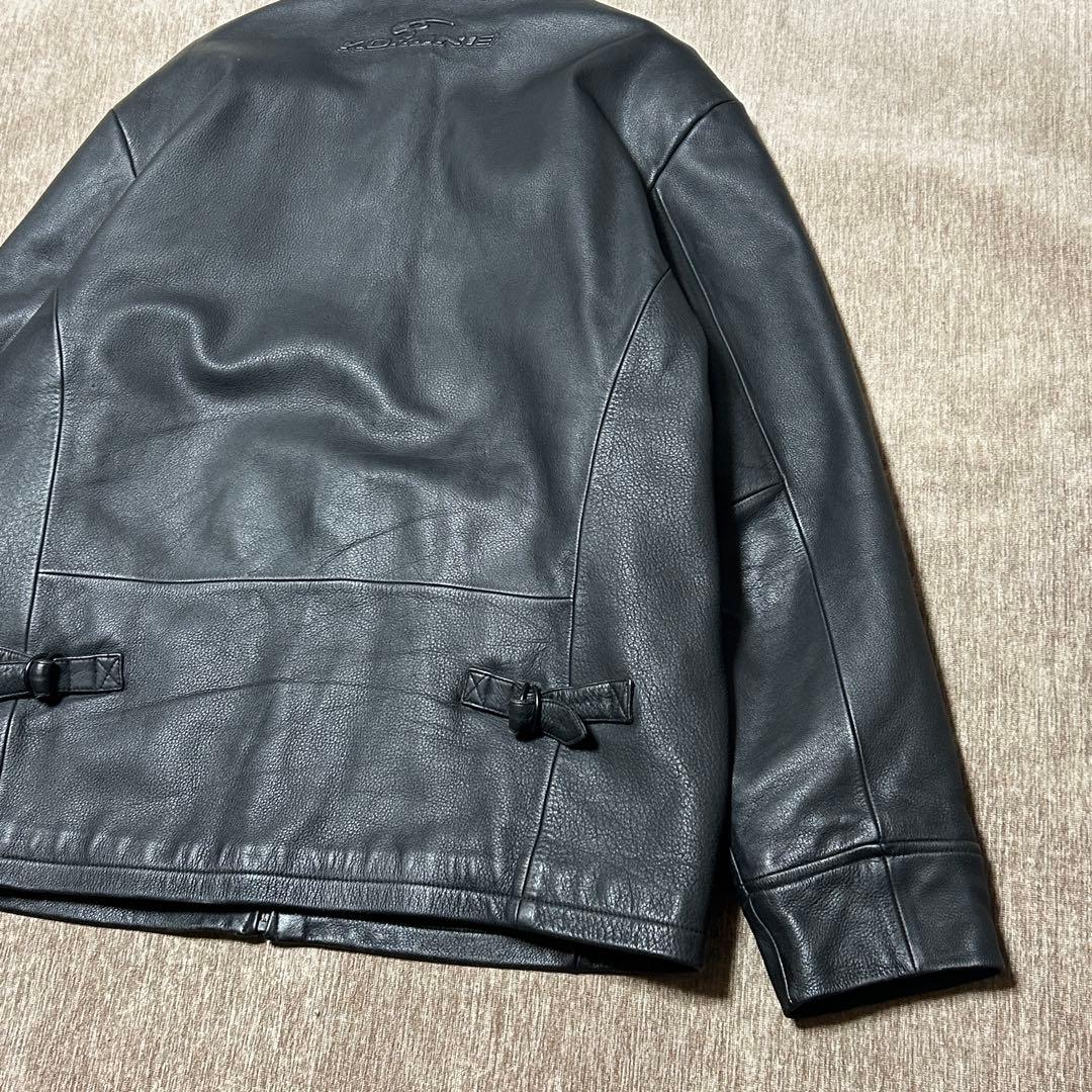 美品　KOMINE シングルライダースジャケット　4L プリマロフト　牛革