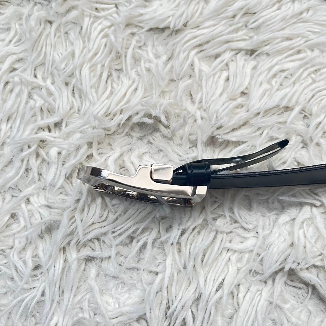 【美品】Cartier Cアロンジェ リバーシブルベルト シルバー 金具　刻印