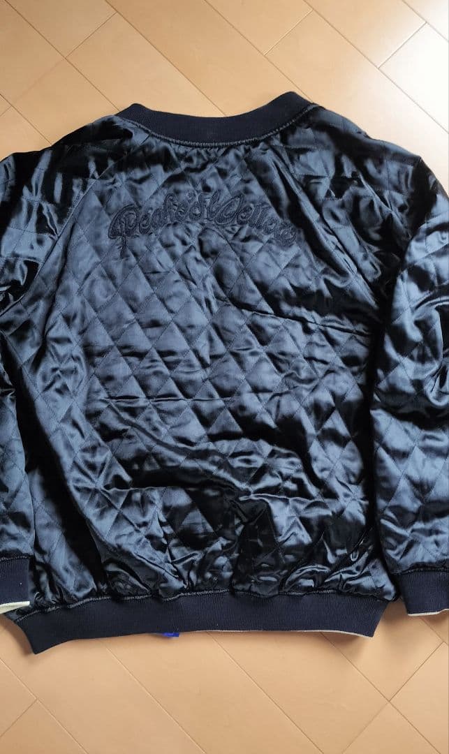 Peake'd Yella スカジャン 青 シルバーサイズ44