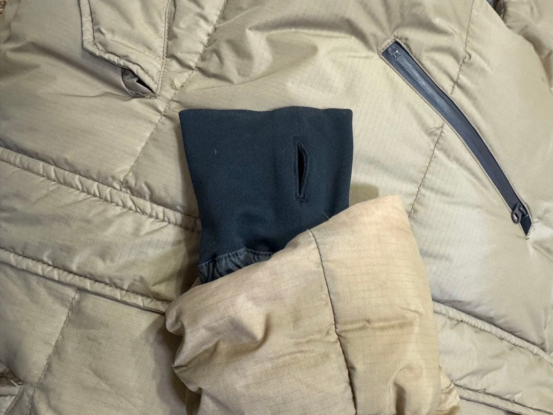クリーニング済　ナンガ　NANGA ダウンハーフコート　ベージュ　サイズ1 M