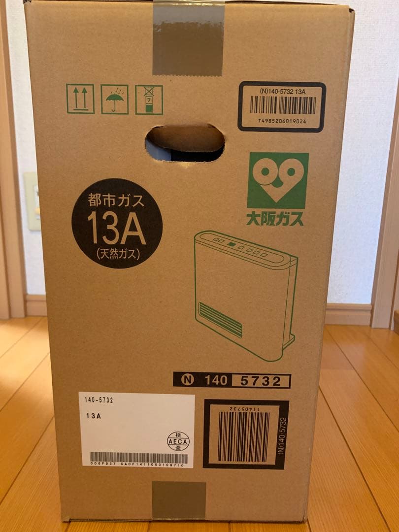 【新品未開封】大阪ガス 都市ガス 13A ガスファンヒーター 140-5732