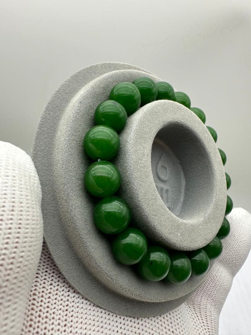 ☆天然☆極上品 極潤糸魚川翡翠美麗☆ろうかん質☆ブレスレット【新品】