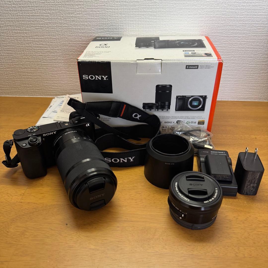 SONY α6000ミラーレスカメラ ダブルズームレンズキット 動作確認済み