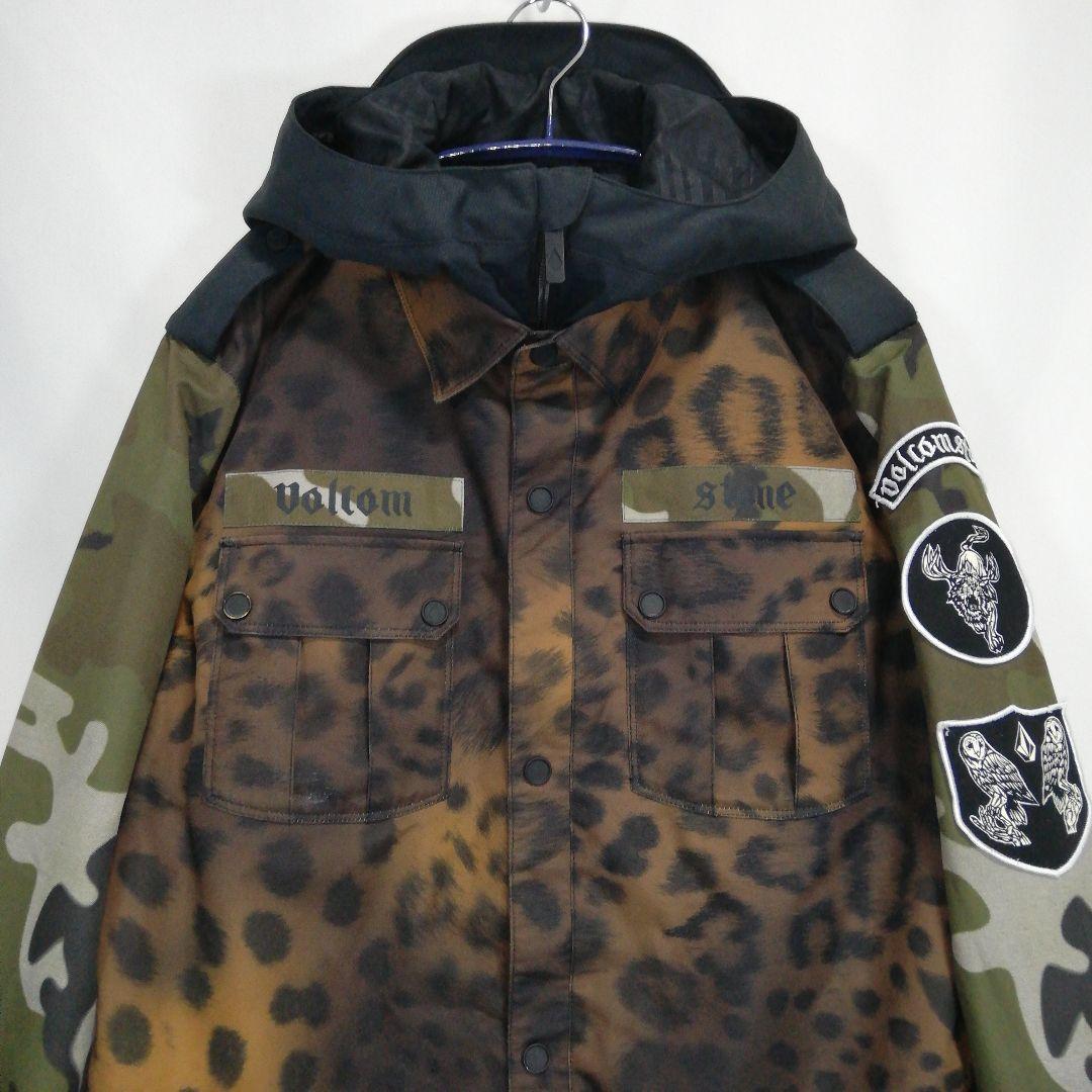 VOLCOM メンズ スノボウェア スノーボード 豹柄迷彩 ジャケット ボルコム
