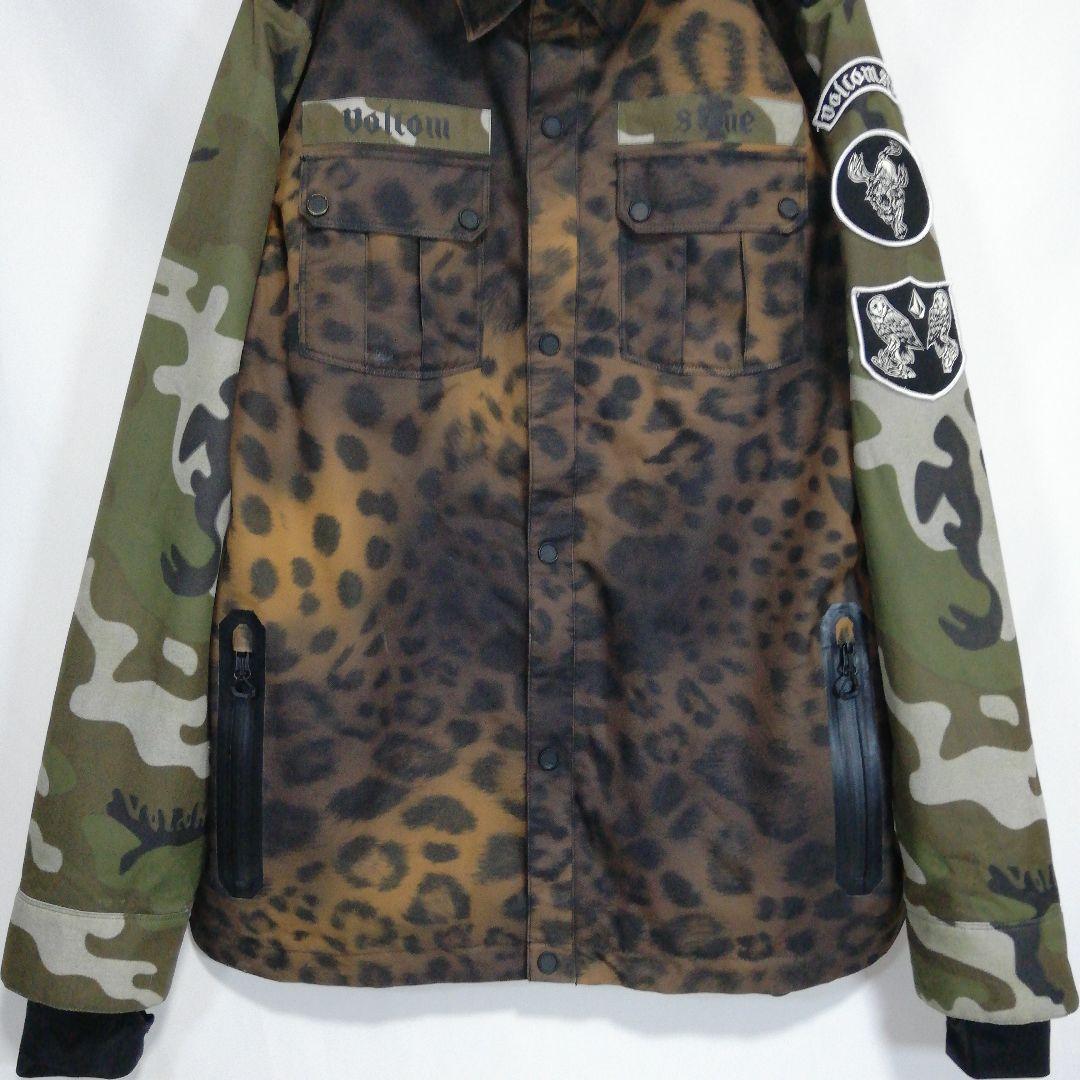 VOLCOM メンズ スノボウェア スノーボード 豹柄迷彩 ジャケット ボルコム