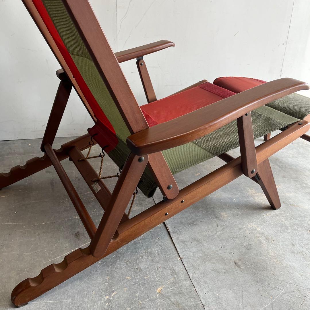ヴィンテージ オールド マルニ デッキチェア オアシス 折り畳み z492