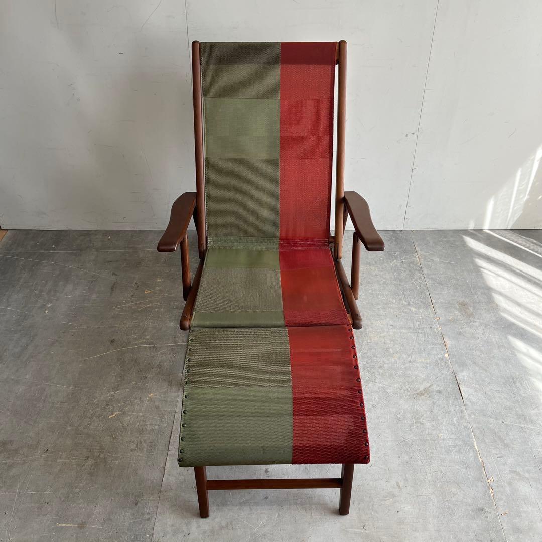 ヴィンテージ オールド マルニ デッキチェア オアシス 折り畳み z492