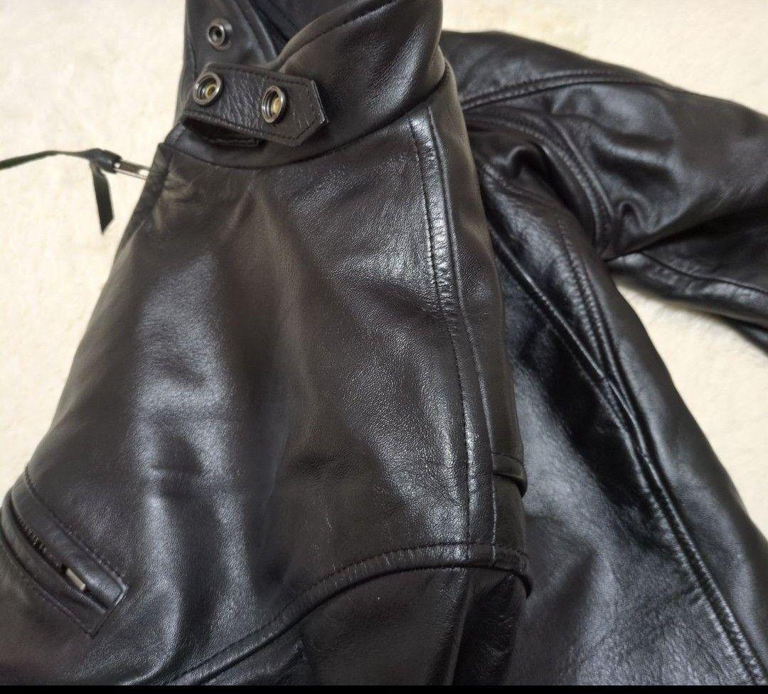リューグー馬革 シングルライダースジャケットS(Mサイズ相当)ライナー付き