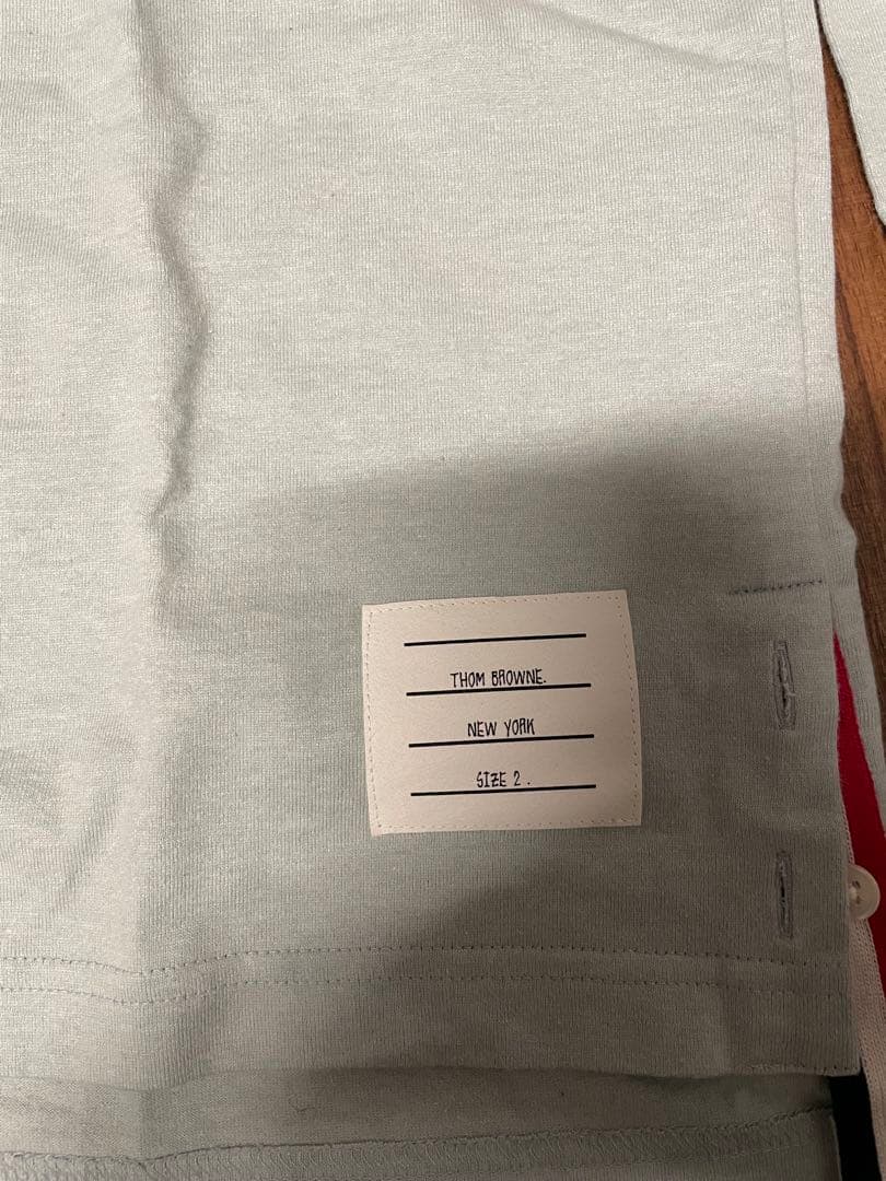 THOM BROWNE 4bar 長袖シャツ サイズ2 ブルーグリーン