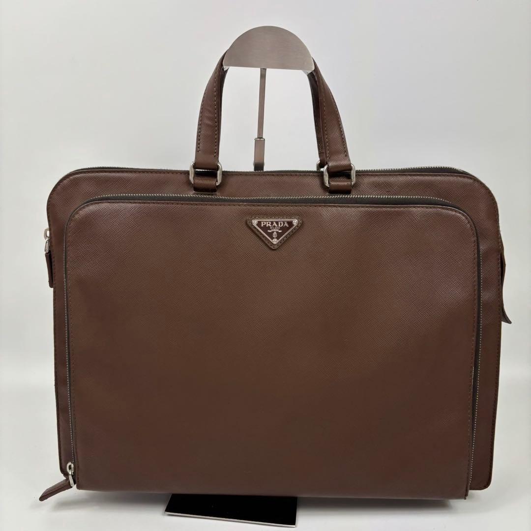 PRADA カバン ビジネスバッグ ブリーフケース サフィアーノ　鑑定済