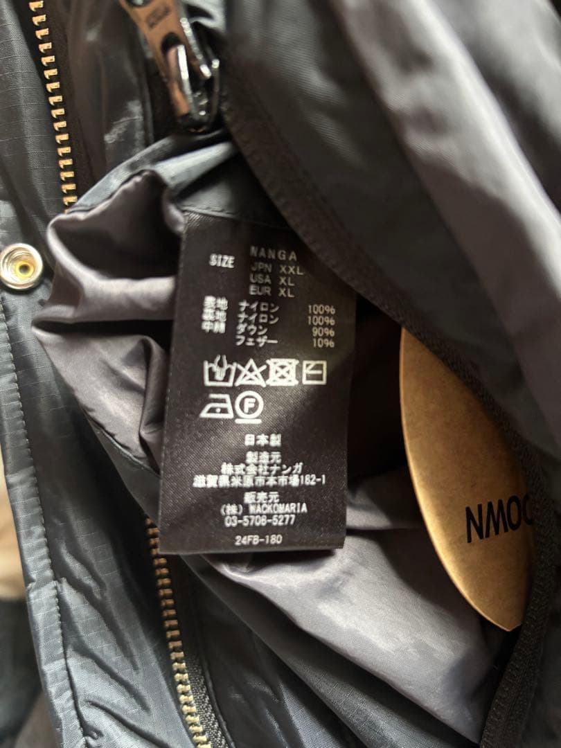 即日配送！XXL ワコマリア　ナンガ　ダウン