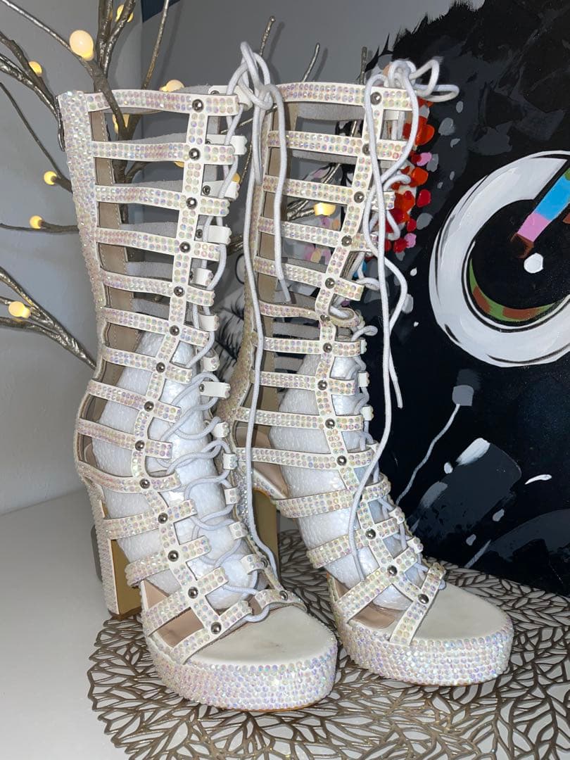 ラメ入りハンドメイド・サンバ用サンダル