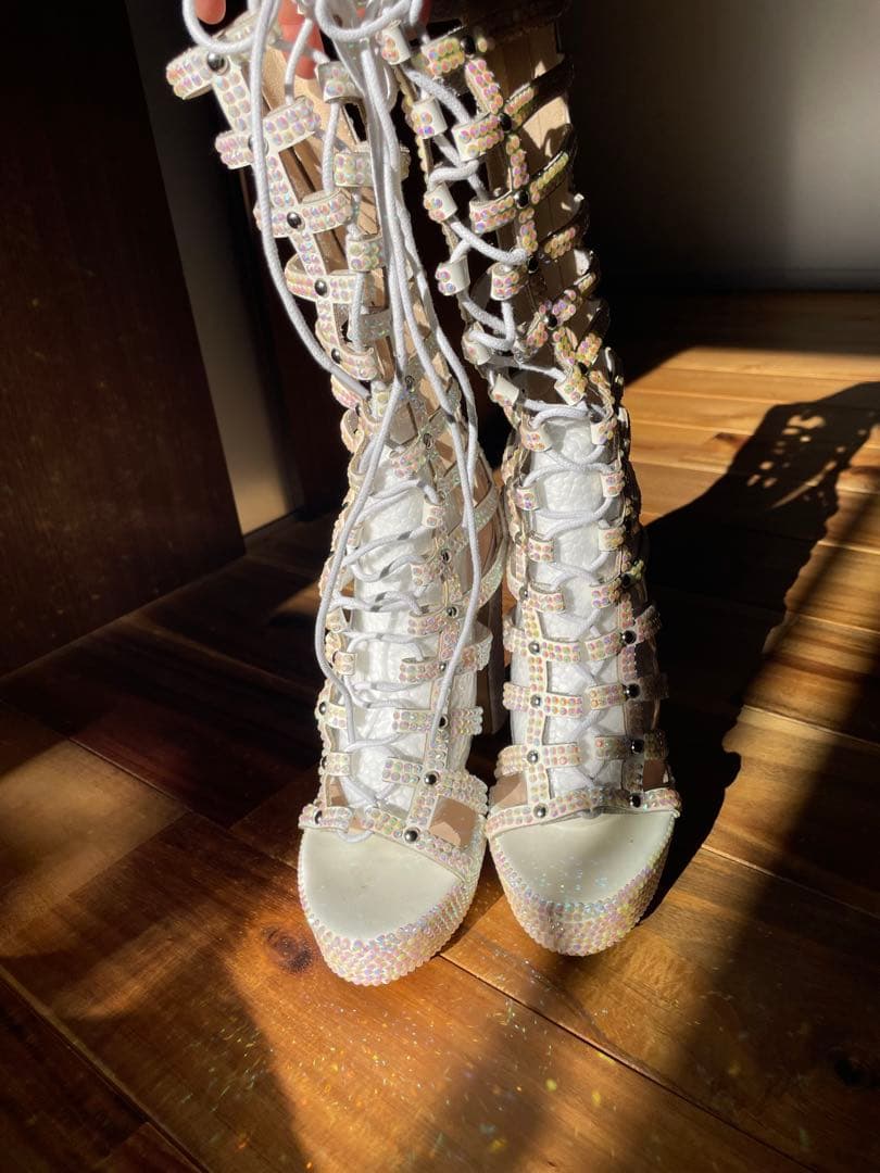 ラメ入りハンドメイド・サンバ用サンダル