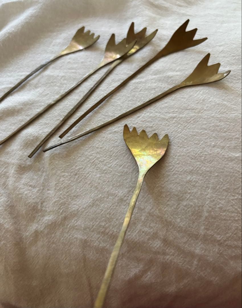 木全俊吾 作家 真鍮 ハンドメイド フォーク 6本