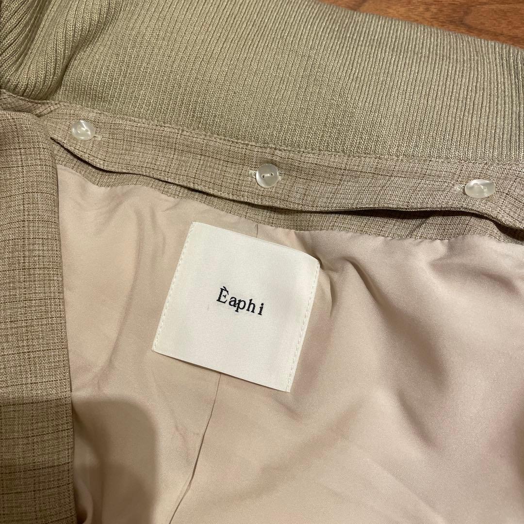 eaphi　CHECK PATTERN PUFFER JACKET