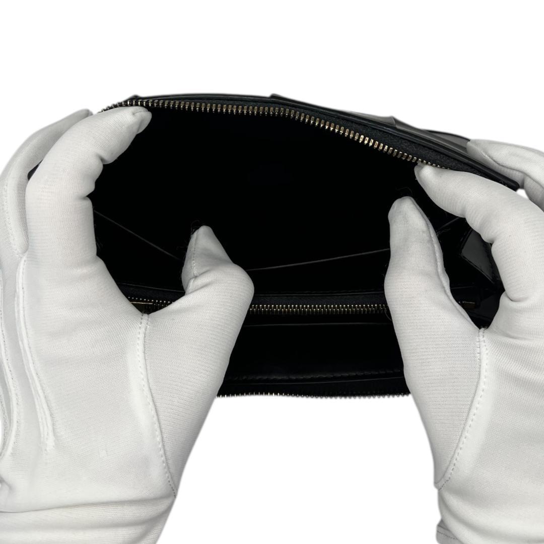 ポッキー　BOTTEGA VENETA カセット 黒 長財布 ★RFID付