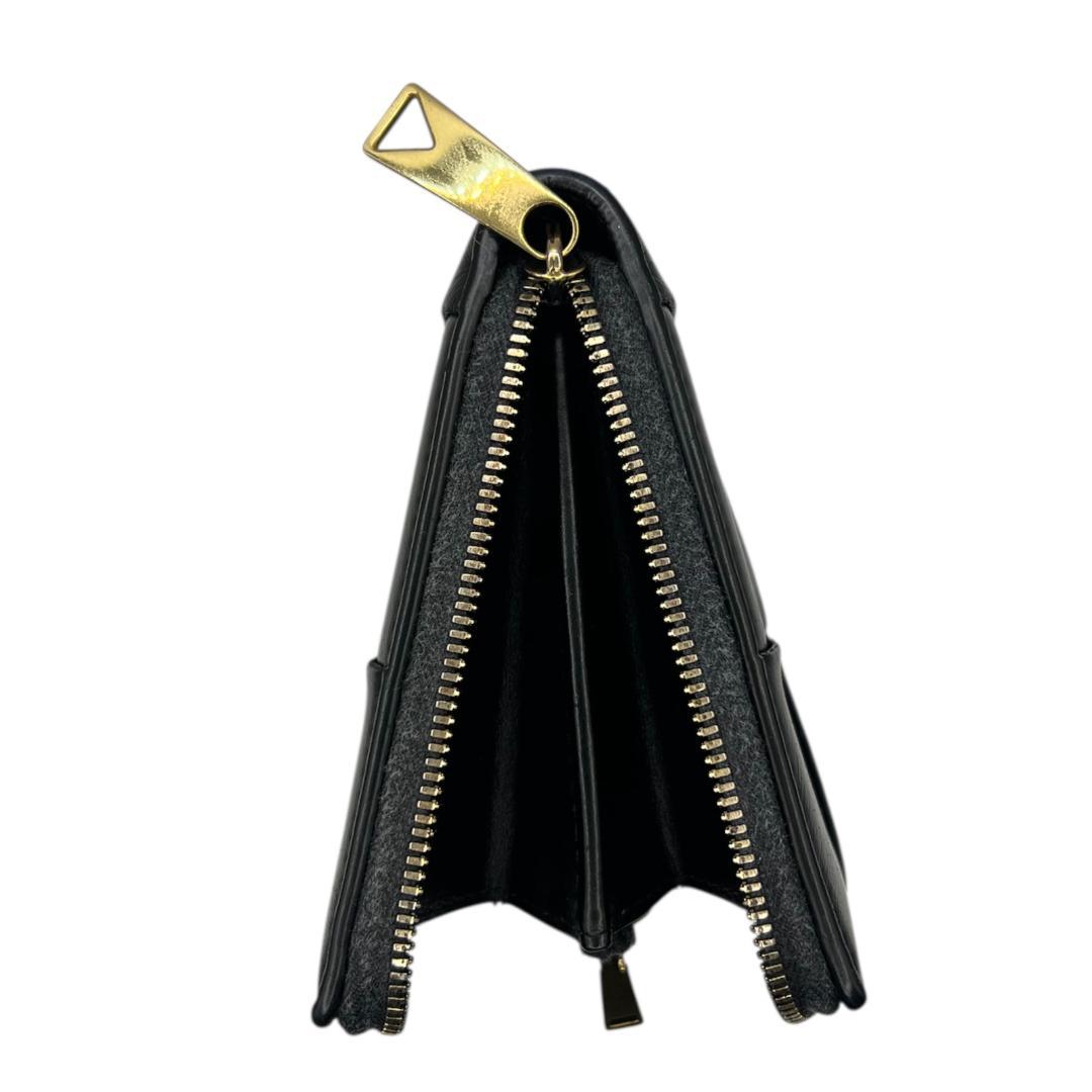 ポッキー　BOTTEGA VENETA カセット 黒 長財布 ★RFID付