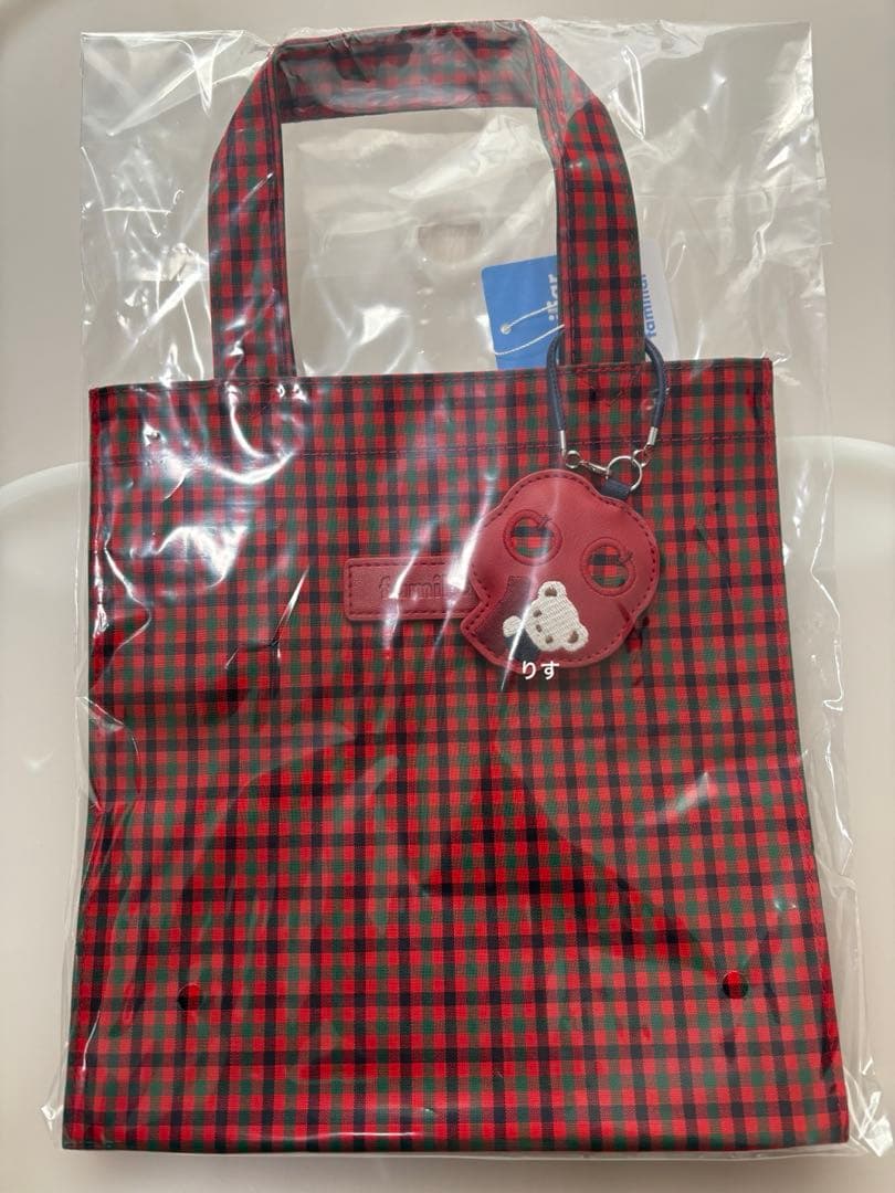 ファミリア　チェック　トート　トートバッグ　小