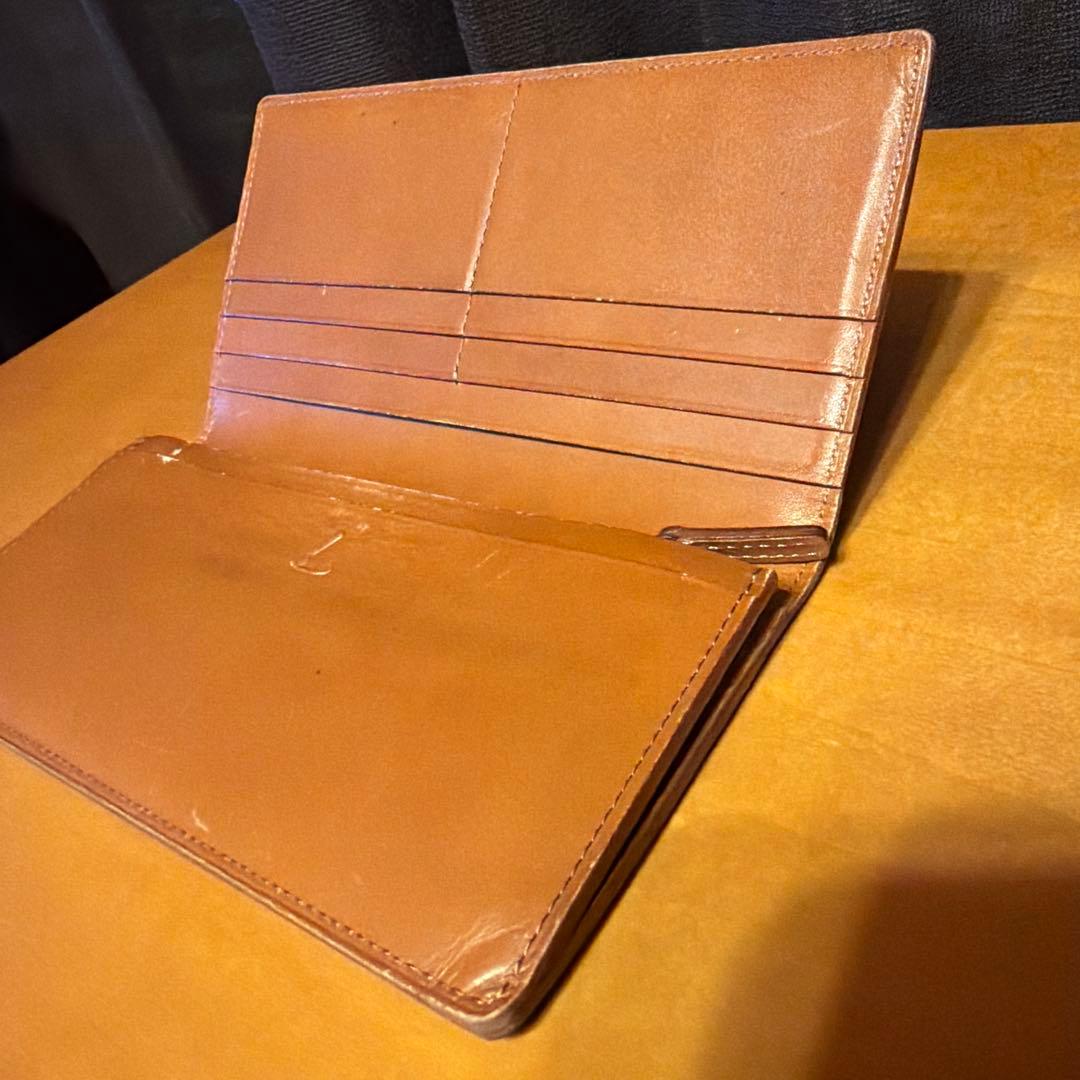 土屋鞄製造所 コードバン 長財布 中ファスナー小銭入れ付