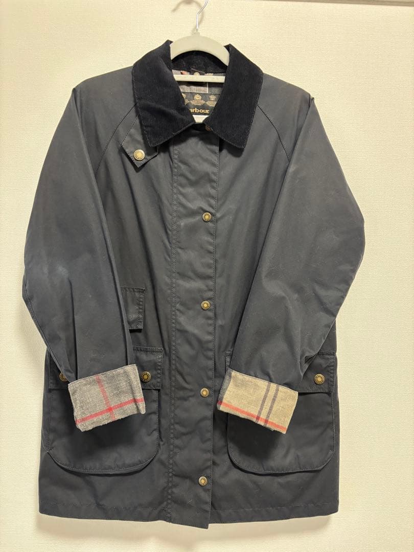s*u様 レディース Barbour オイルジャケット ネイビー
