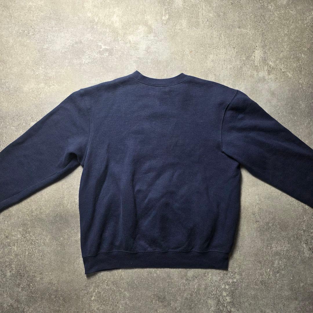 90sSOFFEソフィーU.S.NAVYアメリカ海軍前Vスウェットトレーナー紺L