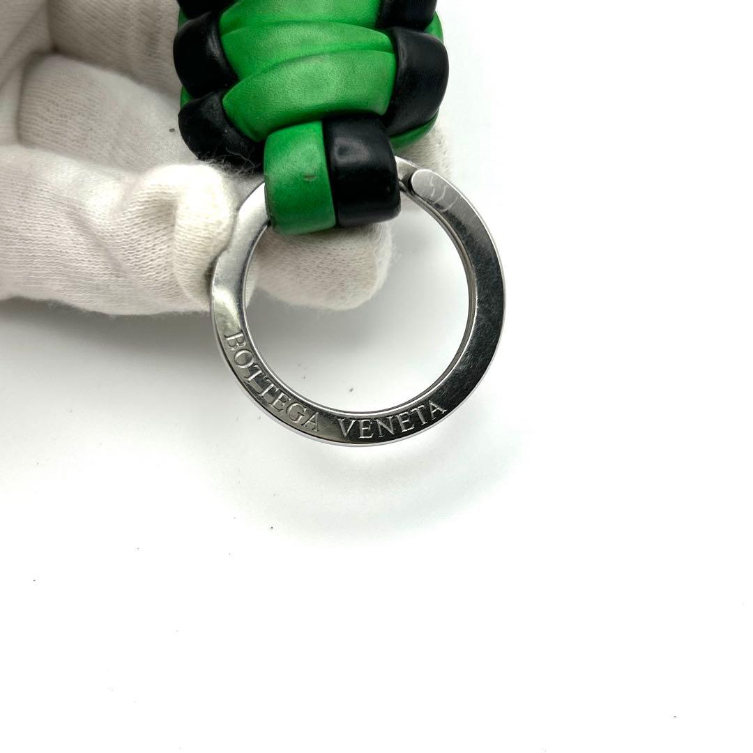 ボッテガヴェネタ BOTTEGA キーリング　チャーム バイカラー 緑 黒