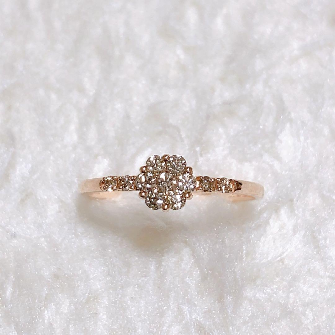 ESTELLE K10 ダイヤモンド　ピンクゴールド　リング