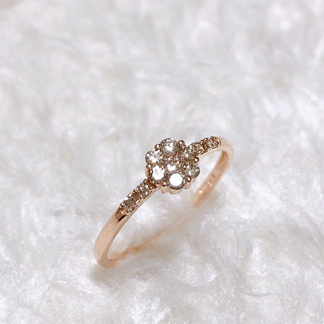 ESTELLE K10 ダイヤモンド　ピンクゴールド　リング