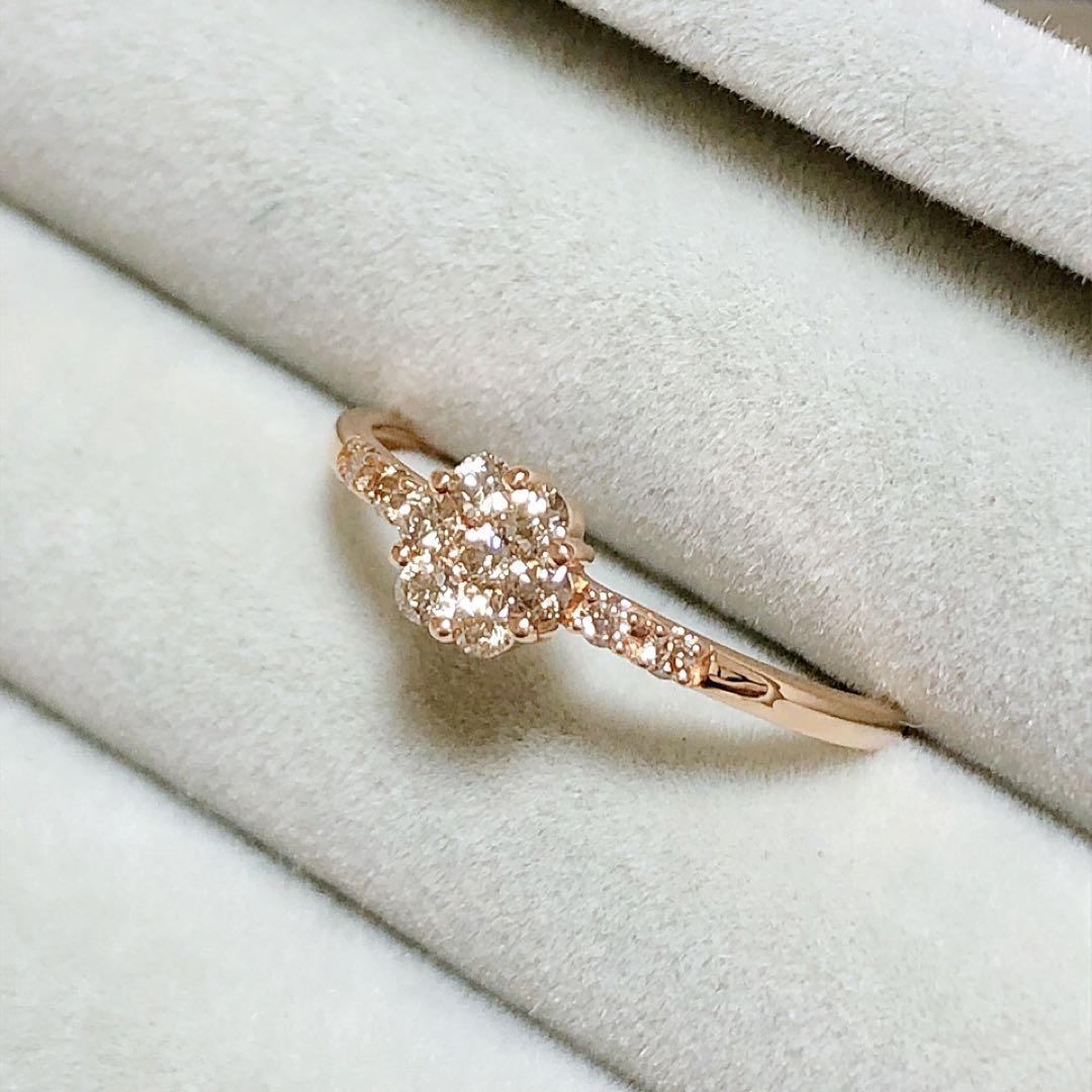 ESTELLE K10 ダイヤモンド　ピンクゴールド　リング