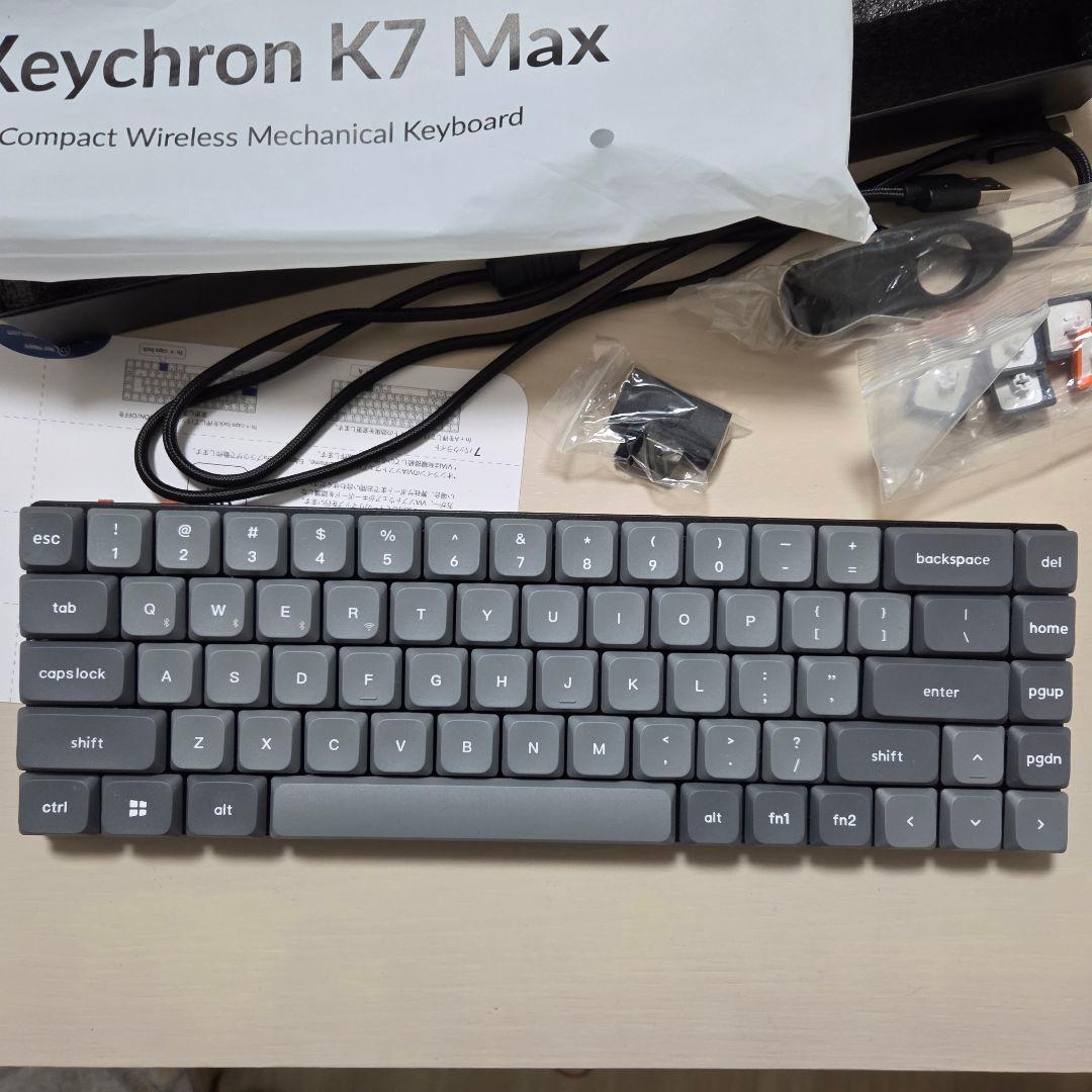 Keychron K7 Max バナナ軸 + 赤軸