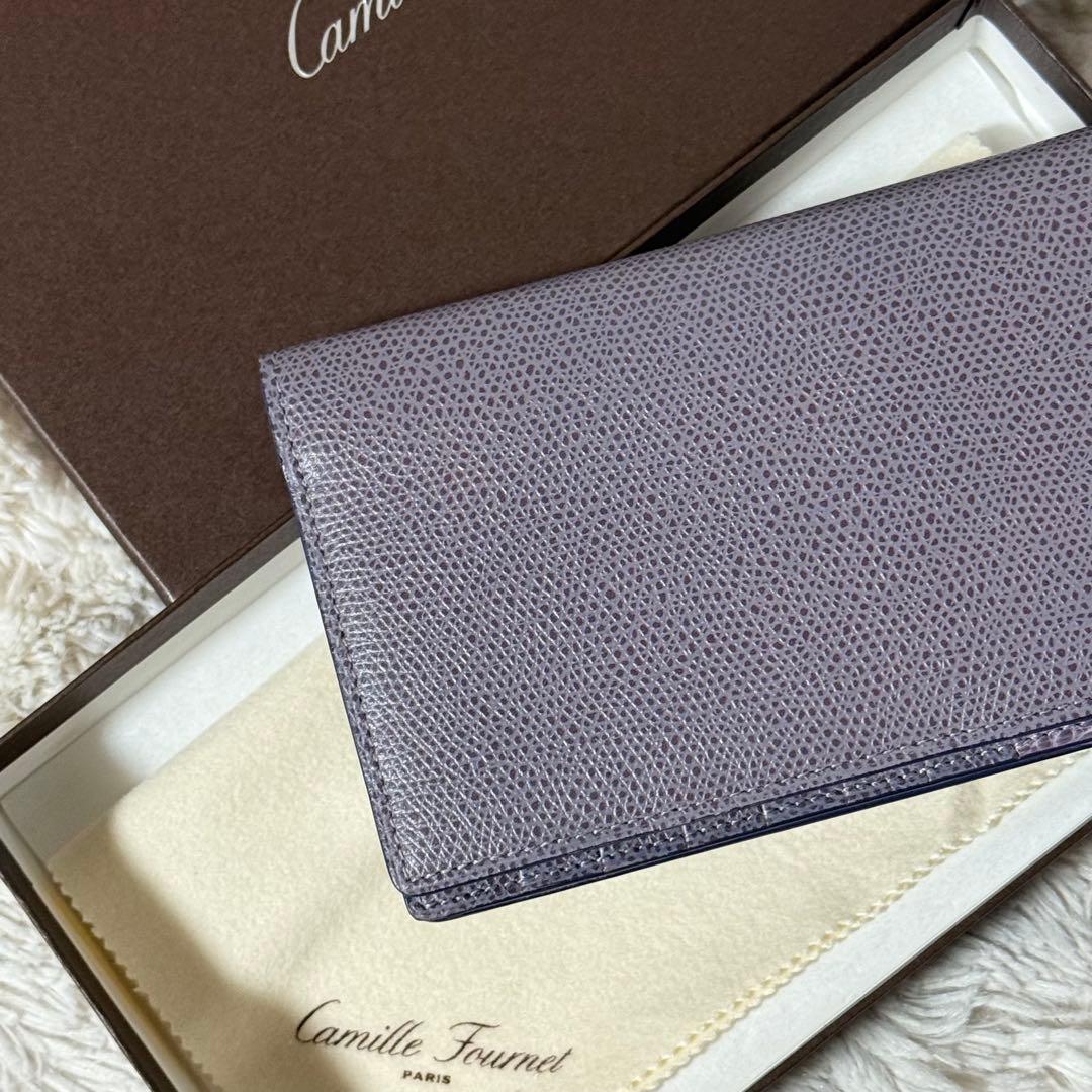 ⭐️新品未使用⭐️ カミーユフォルネ　アリゲーター　長財布　二つ折り　パープル色