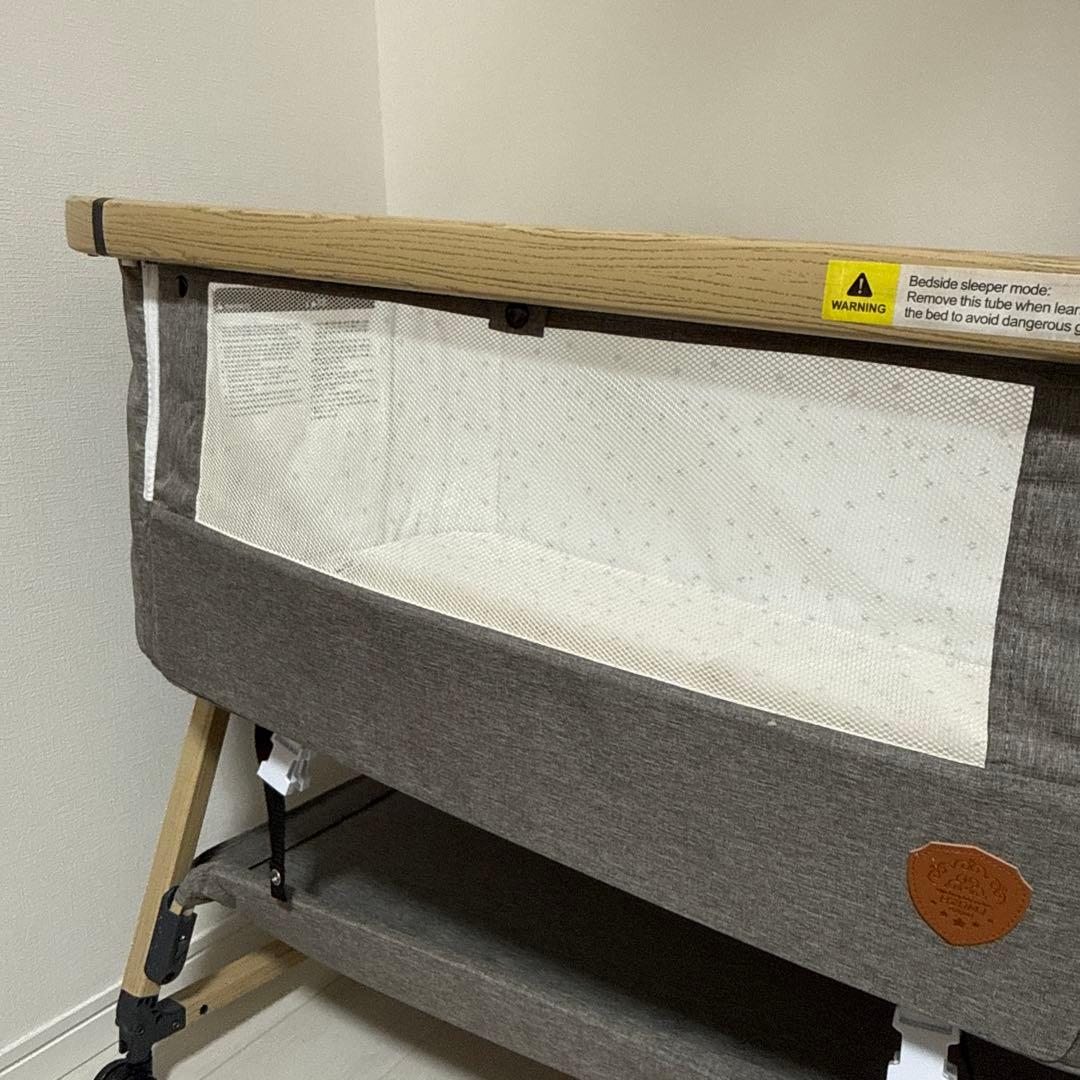 HZDMJ　グレー　ベビーベッド