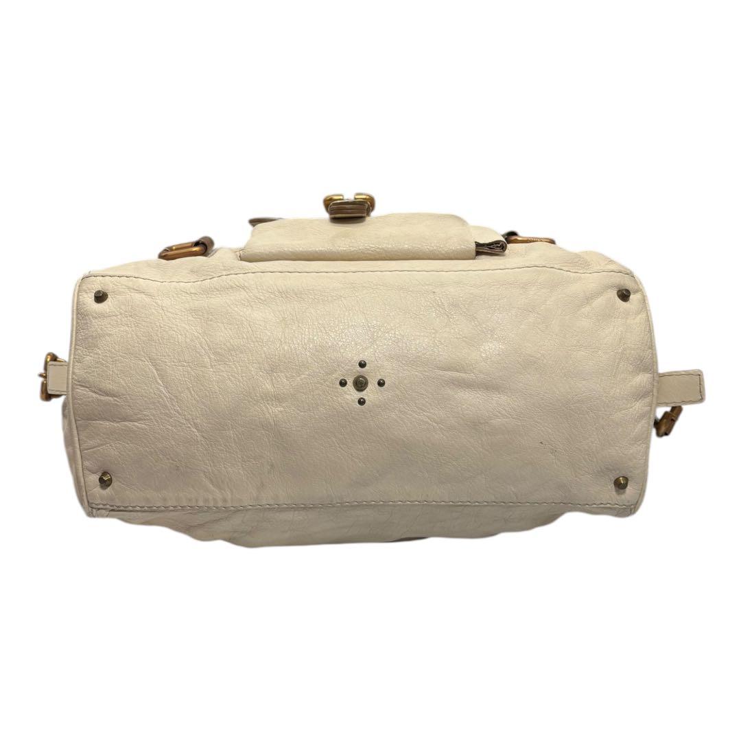 Chole クロエ パディントン ボストンバッグ　ハンドバッグ ホワイト 南京錠