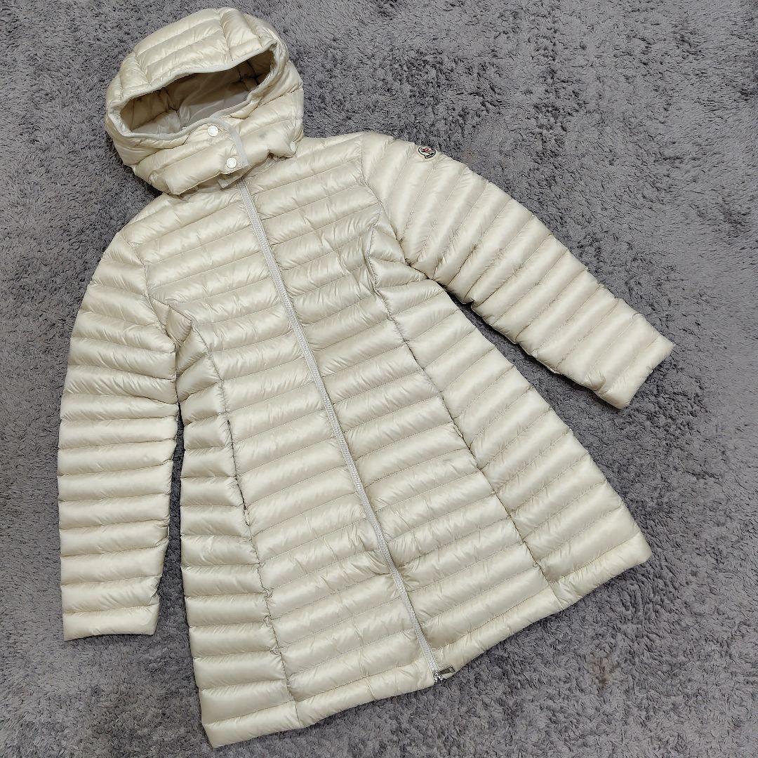 ひめこ モンクレール Igelong ロングダウンジャケット アイボリー