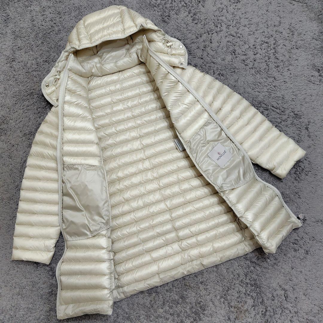ひめこ モンクレール Igelong ロングダウンジャケット アイボリー