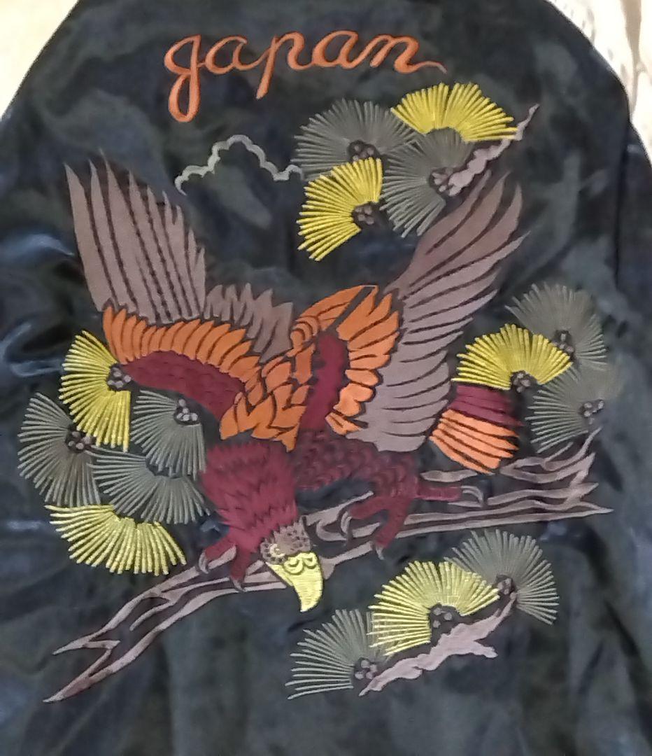GUMU リバーシブルキルティングスカジャン 舞妓 鷹柄 sizeL