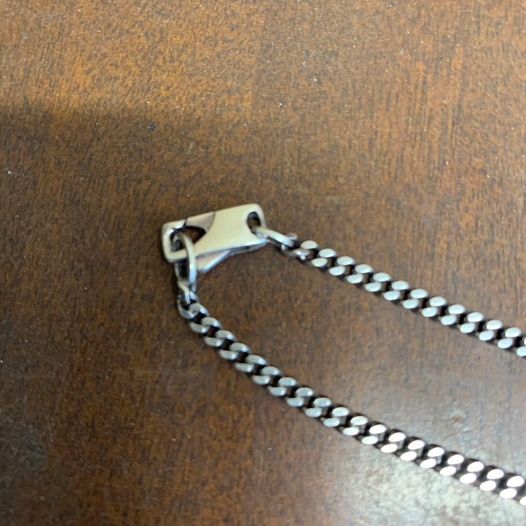 GUCCIシルバー バー型ペンダント ネックレス 約48〜49cm