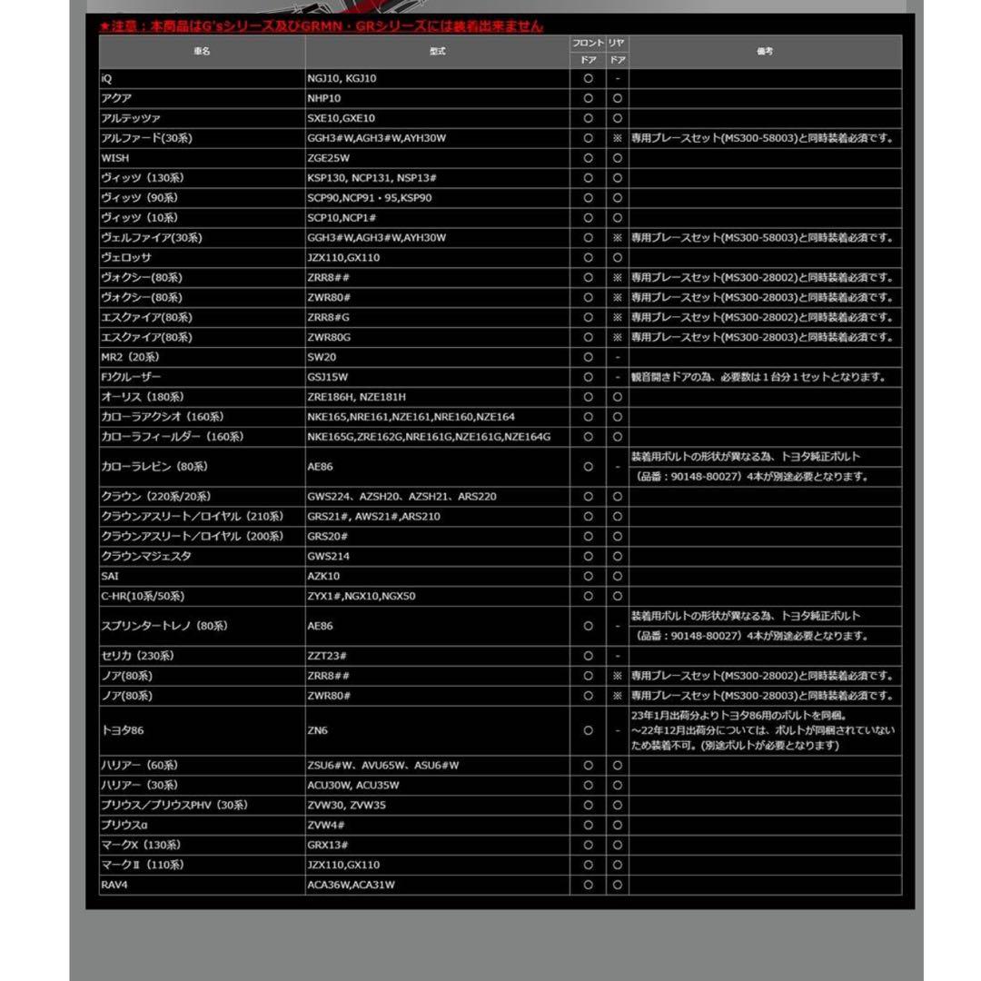 TRDドアスタビライザー セット 未使用