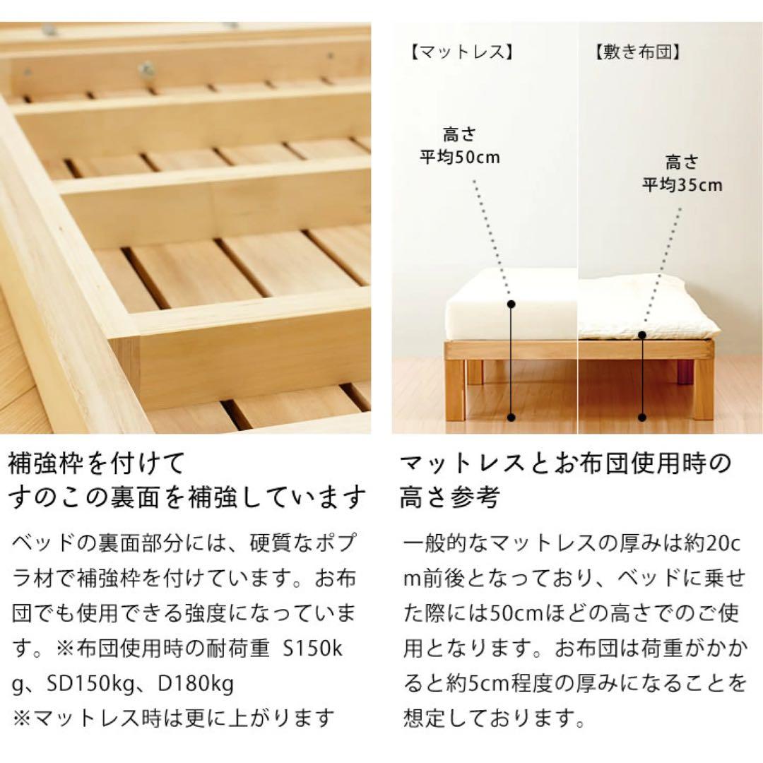 家具の里 高級桐 すのこベッド セミダブル ホームカミング NB01