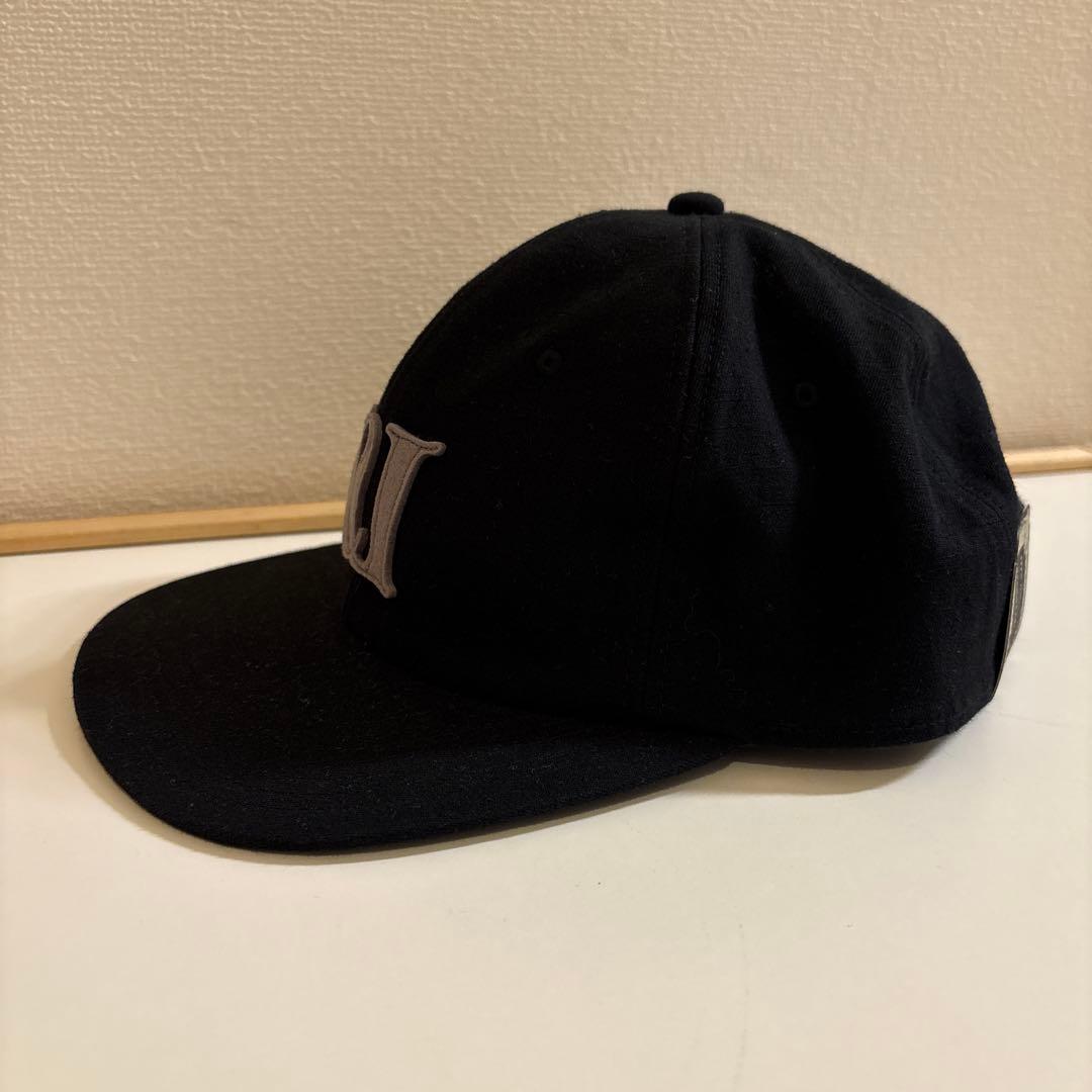 hwdog ヨウジヤマモトコラボブラック刺繍Wロゴベースボールキャップ