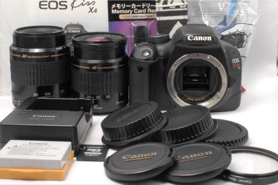 ✨一眼レフカメラ✨Canon kiss X4 ダブルレンズ 初心者向け 動作良好