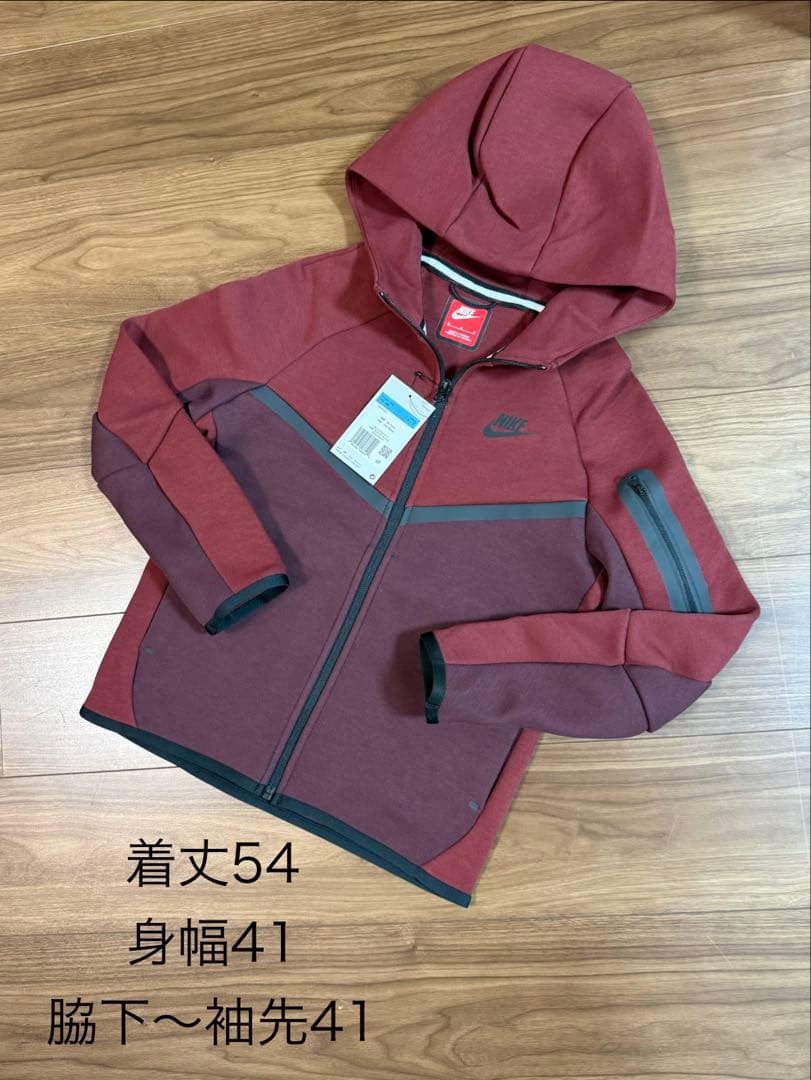新品 キッズＭ(150) ワイン テックフリース セットアップ 赤タグ NIKE