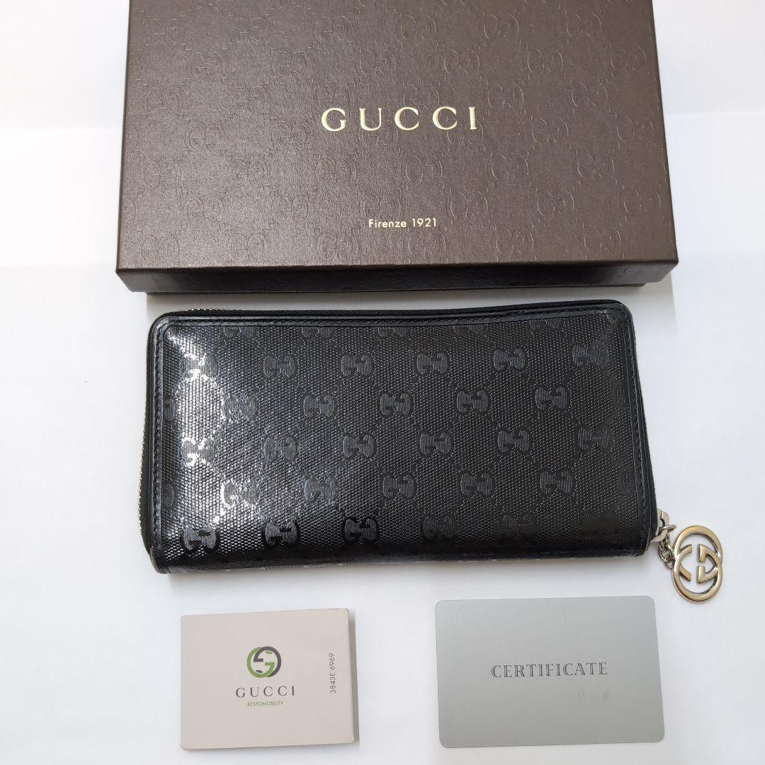 GUCCI グッチ ラウンドファスナー長財布 GGインプリメ